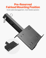 VEVOR Winch Mount, 15000 lbs / 6803 kg Load Capacity, Trailer Hitch Winch Mount with 50.8 mm Receiver, 2 Mounting Hole Design, Powder Coated Steel, Suitable for ATV UTV Pickup Truck, Black