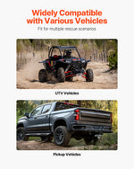 VEVOR Winch Mount, 15000 lbs / 6803 kg Load Capacity, Trailer Hitch Winch Mount with 50.8 mm Receiver, 2 Mounting Hole Design, Powder Coated Steel, Suitable for ATV UTV Pickup Truck, Black