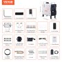VEVOR 2KW Diesel Heater, 12V/24V All in One Diesel Air Heater, with Bluetooth APP Control, Remote Control and Display Screen, CO Alarm, Fast Heating Portable Diesel Heater for Vehicles and Outdoors