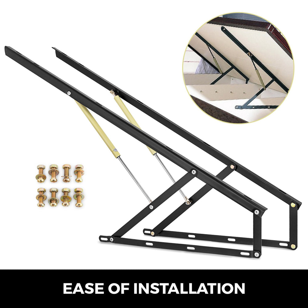 VEVOR 1 Pair 120 cm Pneumatic Storage Bed Lift  Bed Lift Hydraulic Mechanisms Kits Heavy Duty Gas Spring Bed Storage Lift Kit for Box Bed Sofa Gas Lift Up Storage Bed