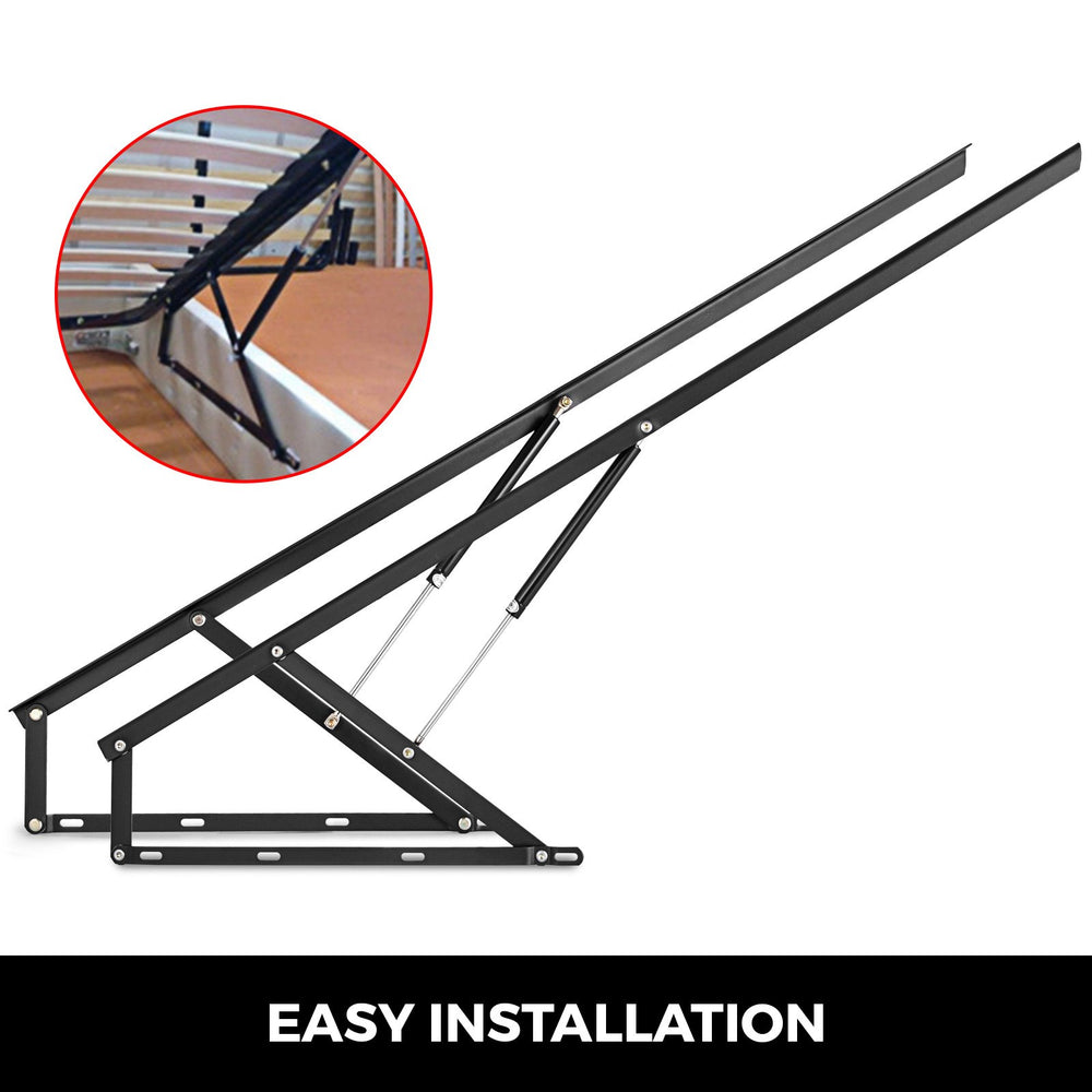 VEVOR 152 cm Pneumatic Sofa Bed Lift Up Mechanism Kits For Under Bed Storage Black