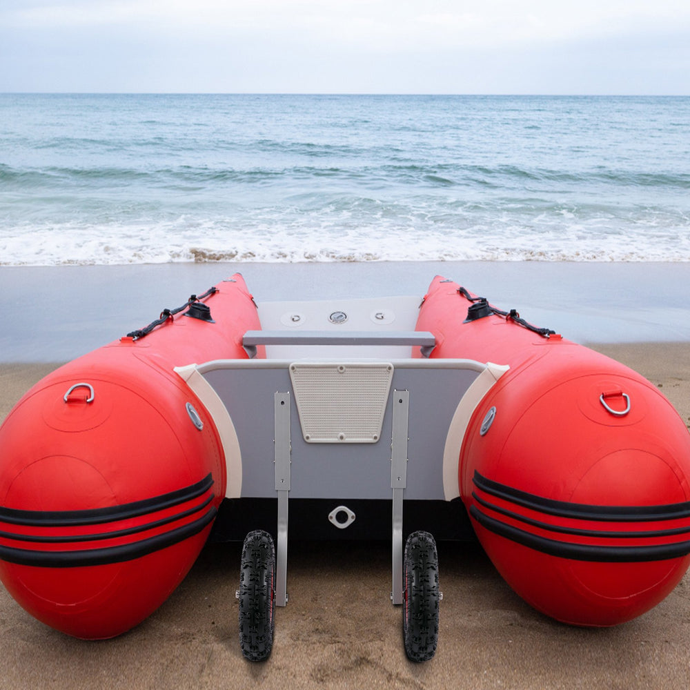 VEVOR Boat Launching Wheels, 30.5 cm Boat Transom Launching Wheel, 226.8 kg Loading Capacity Inflatable Boat Launch Wheels, Aluminium Alloy Transom Launching Dolly Wheels with 4 PCS of Quick Release Pins
