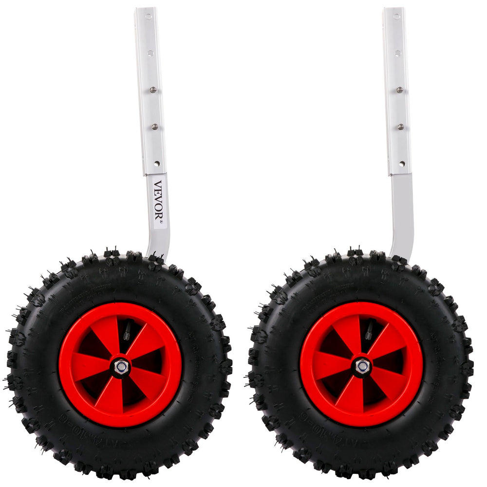 VEVOR Boat Launching Wheels, 30.5 cm Boat Transom Launching Wheel, 226.8 kg Loading Capacity Inflatable Boat Launch Wheels, Aluminium Alloy Transom Launching Dolly Wheels with 4 PCS of Quick Release Pins