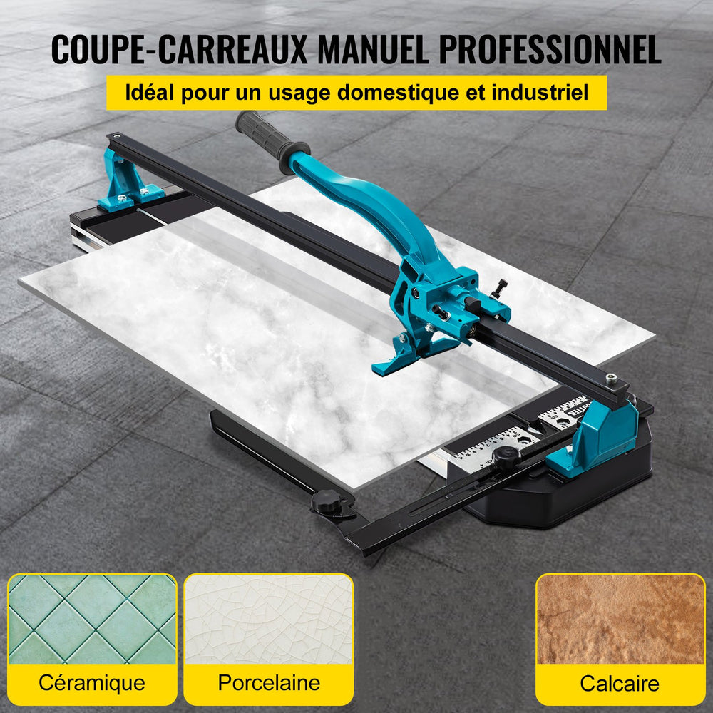 VEVOR 47 Inch Tile Cutter Single Rail Double Brackets Manual Tile Cutter 3/5 in Cap with Precise Laser Manual Tile Cutter Tools for Precision Cutting Suitable for Porcelain and Ceramic Floor Tiles