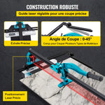 VEVOR 47 Inch Tile Cutter Single Rail Double Brackets Manual Tile Cutter 3/5 in Cap with Precise Laser Manual Tile Cutter Tools for Precision Cutting Suitable for Porcelain and Ceramic Floor Tiles