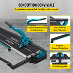 VEVOR 47 Inch Tile Cutter Single Rail Double Brackets Manual Tile Cutter 3/5 in Cap with Precise Laser Manual Tile Cutter Tools for Precision Cutting Suitable for Porcelain and Ceramic Floor Tiles