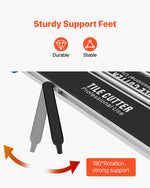 VEVOR 24 Inch/600mm Tile Cutter Double Rails & Brackets Manual Tile Cutter 3/5 in Cap with Precise Laser Manual Tile Cutter Tools for Precision Cutting