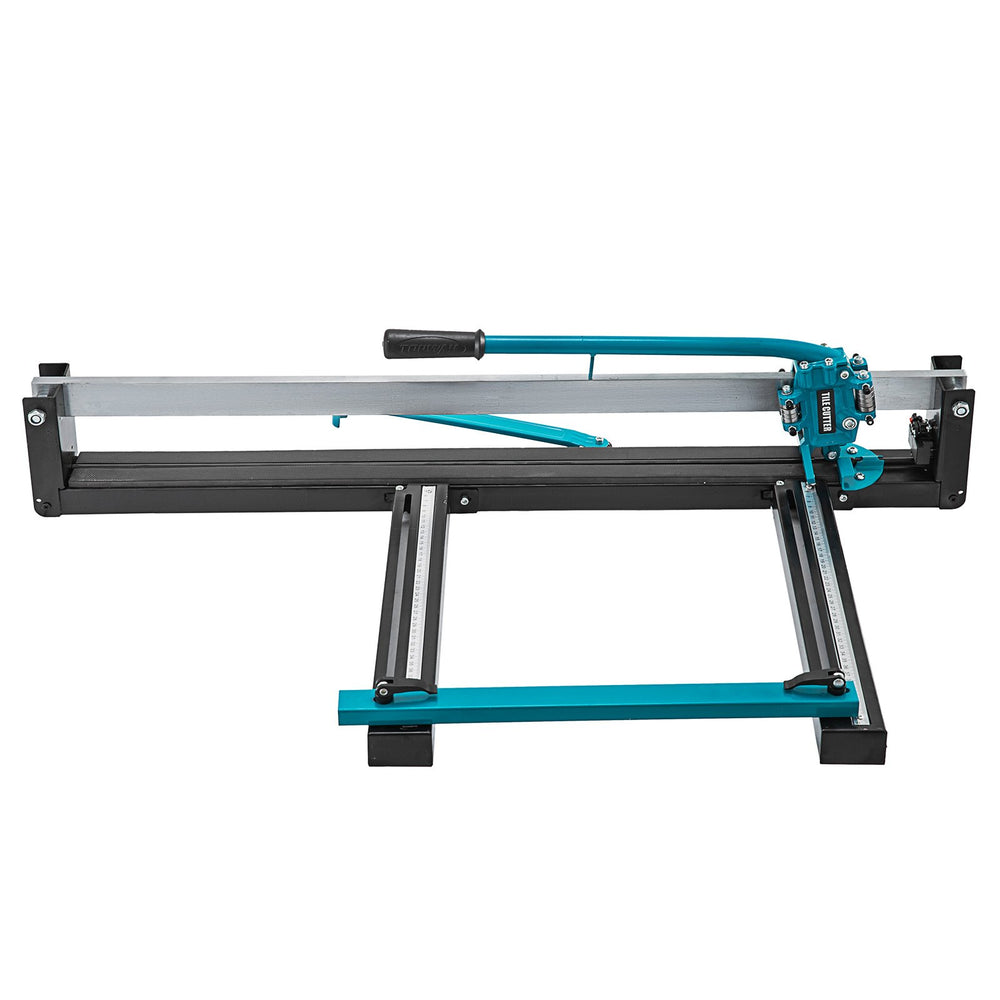 VEVOR 31 Inch Blue Manual Tile Cutter with Precise Laser Positioning & Anti-sliding Rubber Surface Single Rail & Bracket Suitable for Porcelain and Ceramic Floor Tiles