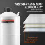VEVOR Liquid Nitrogen Tank, 20 L Aluminum Alloy Liquid Nitrogen Container, LN2 Tank Dewar with 6 Canisters and Carry Bag with Straps, Cryogenic Tank for Beauty Industry, Semen Preservation, Scientific