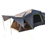 VEVOR SUV Tent for Camping, 10FT L x 10FT W, Waterproof PU2000mm Spacious Double Layer Design for 5-8 Person, SUV Camping Tent with Shade Awning and Mesh Windows, Includes Rainfly and Storage Bag