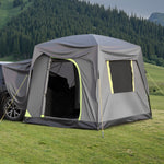 VEVOR SUV Tent for Camping, 10FT L x 8FT W, Waterproof PU2000mm Spacious Double Layer Design for 5-8 Person, SUV Camping Tent with Mesh Windows, Includes Rainfly & Storage Bag, for Outdoor Activities