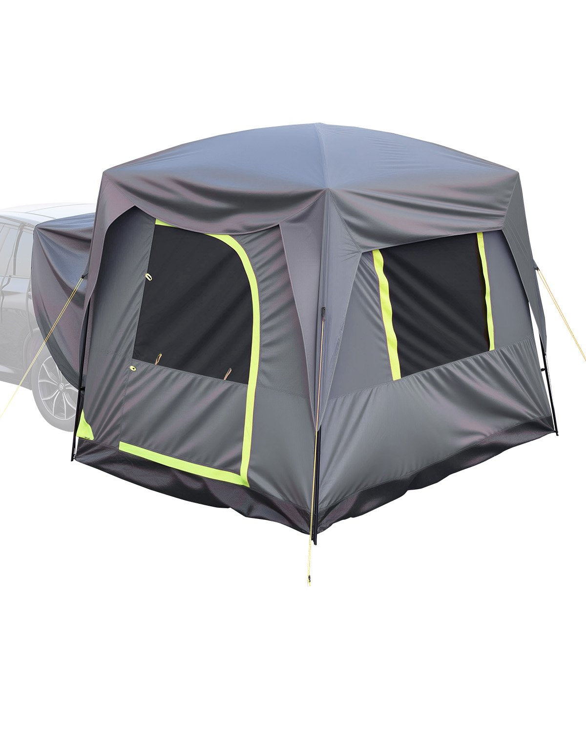 VEVOR SUV Tent for Camping, 10FT L x 8FT W, Waterproof PU2000mm Spacious Double Layer Design for 5-8 Person, SUV Camping Tent with Mesh Windows, Includes Rainfly & Storage Bag, for Outdoor Activities