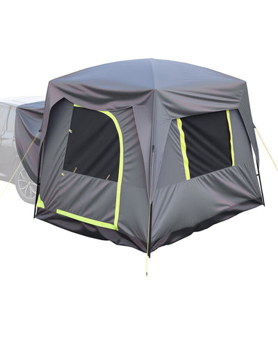 VEVOR SUV Tent for Camping, 10FT L x 8FT W, Waterproof PU2000mm Spacious Double Layer Design for 5-8 Person, SUV Camping Tent with Mesh Windows, Includes Rainfly & Storage Bag, for Outdoor Activities