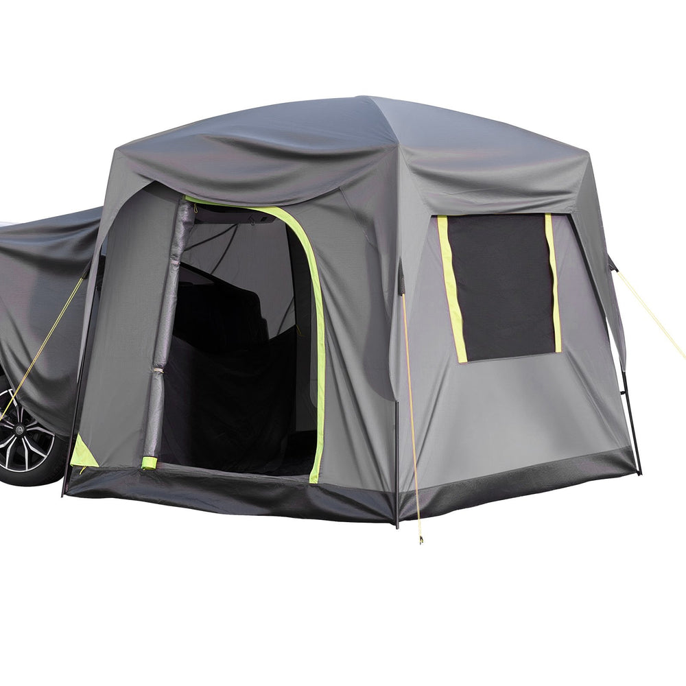VEVOR SUV Tent for Camping, 10FT L x 8FT W, Waterproof PU2000mm Spacious Double Layer Design for 5-8 Person, SUV Camping Tent with Mesh Windows, Includes Rainfly & Storage Bag, for Outdoor Activities