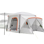 VEVOR SUV Camping Tent for 5-9 Person, 3.96 x 3.05m 3-Season SUV Tailgate Tent with Ventilated Windows, PU2000mm Waterproof Dual-Use Car Rear Hatch Tents for Outdoor Hiking Travels