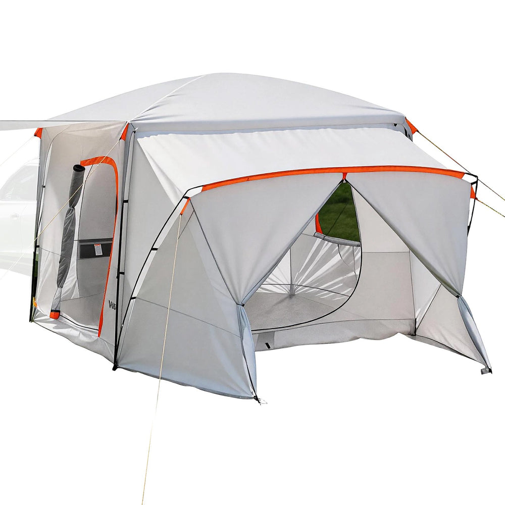 VEVOR SUV Camping Tent for 5-9 Person, 3.96 x 3.05m 3-Season SUV Tailgate Tent with Ventilated Windows, PU2000mm Waterproof Dual-Use Car Rear Hatch Tents for Outdoor Hiking Travels
