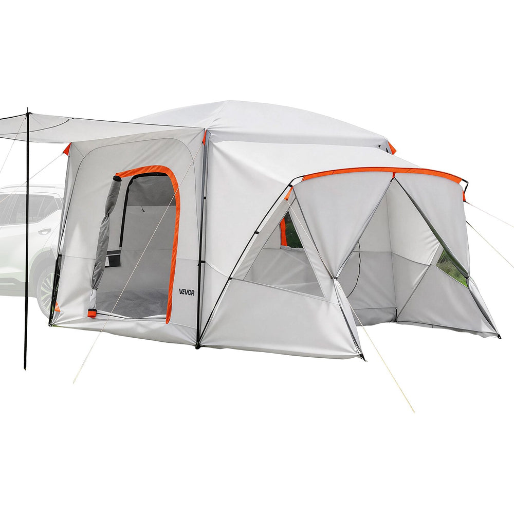 VEVOR SUV Camping Tent for 5-9 Person, 3.96 x 3.05m 3-Season SUV Tailgate Tent with Ventilated Windows, PU2000mm Waterproof Dual-Use Car Rear Hatch Tents for Outdoor Hiking Travels