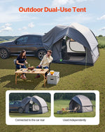 VEVOR SUV Tent for Camping, 8FT L x 8FT W, Waterproof PU2000mm Spacious Double Layer Design for 5-8 Person, SUV Camping Tent with Mesh Windows, Includes Rainfly & Storage Bag, for Outdoor Activities