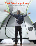 VEVOR SUV Tent for Camping, 8FT L x 8FT W, Waterproof PU2000mm Spacious Double Layer Design for 5-8 Person, SUV Camping Tent with Mesh Windows, Includes Rainfly & Storage Bag, for Outdoor Activities