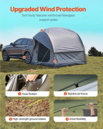 VEVOR SUV Tent for Camping, 8FT L x 8FT W, Waterproof PU2000mm Spacious Double Layer Design for 5-8 Person, SUV Camping Tent with Mesh Windows, Includes Rainfly & Storage Bag, for Outdoor Activities