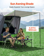 VEVOR SUV Tent with Shade Awning, All-Season SUV Tailgate Tent, PU2000mm Waterproof Car Rear Hatch Camping Tents, Portable Sun Shade Tailgate Shelter with Carrying Bag for Outdoor Hiking