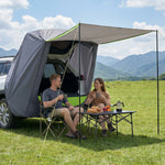 VEVOR SUV Tent with Shade Awning, All-Season SUV Tailgate Tent, PU2000mm Waterproof Car Rear Hatch Camping Tents, Portable Sun Shade Tailgate Shelter with Carrying Bag for Outdoor Hiking