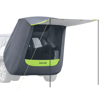VEVOR SUV Tent with Shade Awning, All-Season SUV Tailgate Tent, PU2000mm Waterproof Car Rear Hatch Camping Tents, Portable Sun Shade Tailgate Shelter with Carrying Bag for Outdoor Hiking