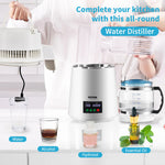 VEVOR 4L Water Distiller 1L/H Distilled Water Maker Timing & Temp Display White