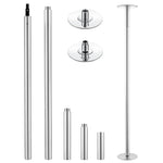 VEVOR Professional Dance Pole, Portable Dancing Poles, 84-110 in, Silver, Removable Exercise Dancing Poles for Fitness, Adjustable Height, 45 mm Heavy-Duty Steel, Spinning & Static, 440 lb Capacity