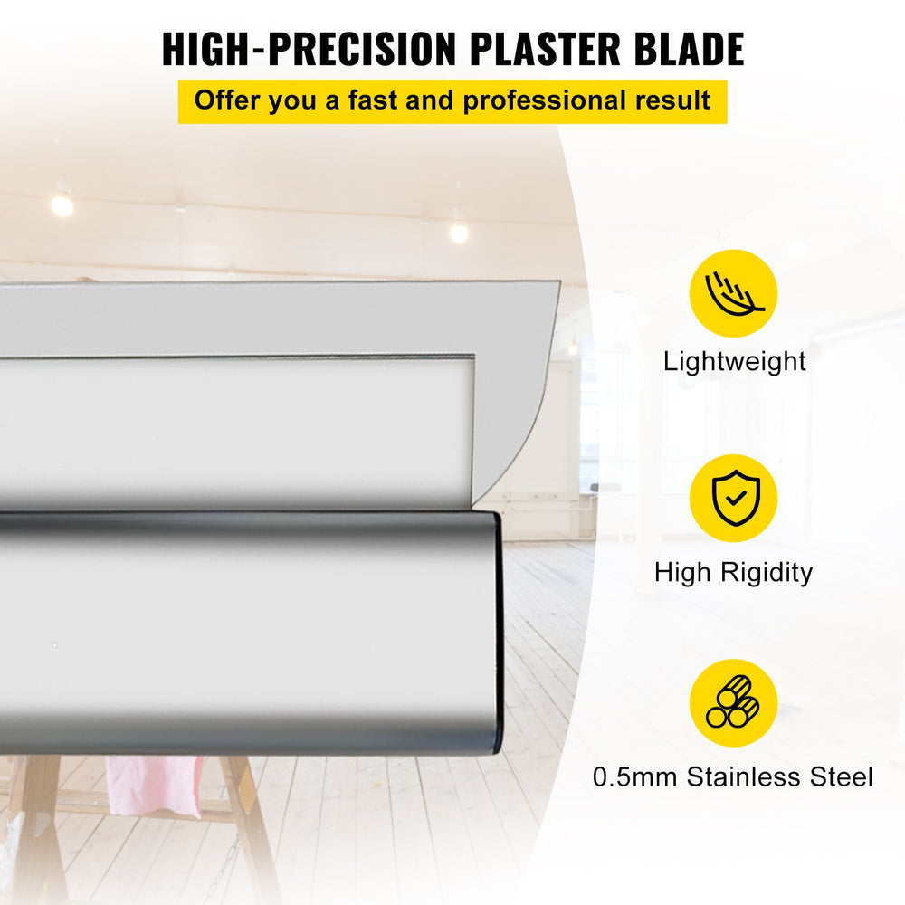 VEVOR Drywall Skimming Blade Putty Knife Combo 25.4/40.6/61 cm Trowel Tool w/ Handle