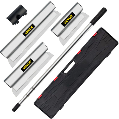 VEVOR Drywall Skimming Blade Putty Knife Combo 25.4/40.6/61 cm Trowel Tool w/ Handle