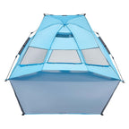 VEVOR Beach Tent Sun Shelter for 4 Person, Pop Up Beach Tent UPF 50+ Protection, Portable Sun Shade Canopy with Carrying Bag and Sand Pockets, Easy Setup Umbrella for Camping Fishing Outdoor Picnic