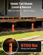 VEVOR 2PCS Adjustable Floor Jack Post House Floor Leveling Lift 30.5 cm-40.6 cm Height