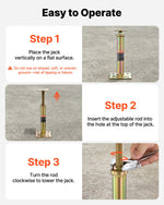 VEVOR 4PCS Adjustable Floor Jack Post House Floor Leveling Lift 29.5 cm-40.6 cm Height