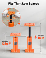VEVOR House Floor Jack, 12"-16" Height Range, 9700 lbs Max Load Capacity, Adjustable Support Beam Basement Jack Post Pole for Leveling, Lift Support Steel Telescoping Jack Post for Temporary Support
