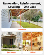 VEVOR House Floor Jack, 53"-93" Height Range, 18000 lbs Max Load Capacity, Adjustable Support Beam Basement Jack Post Pole for Leveling, Lift Support Steel Telescoping Jack Post for Temporary Support