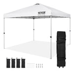 VEVOR Pop Up Canopy Party Tent 304.8 x 304.8 cm with Portable Bag for Camping White