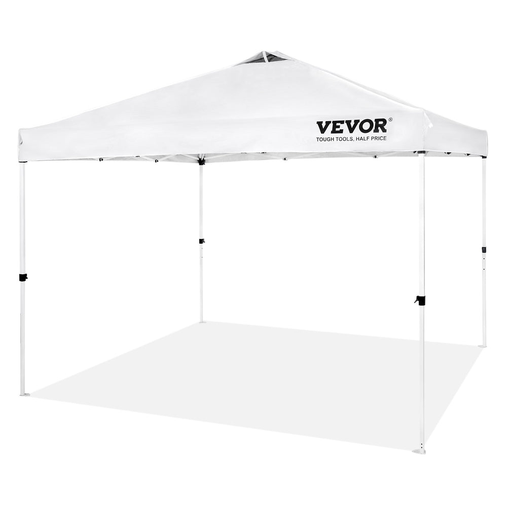 VEVOR Pop Up Canopy Party Tent 304.8 x 304.8 cm with Portable Bag for Camping White