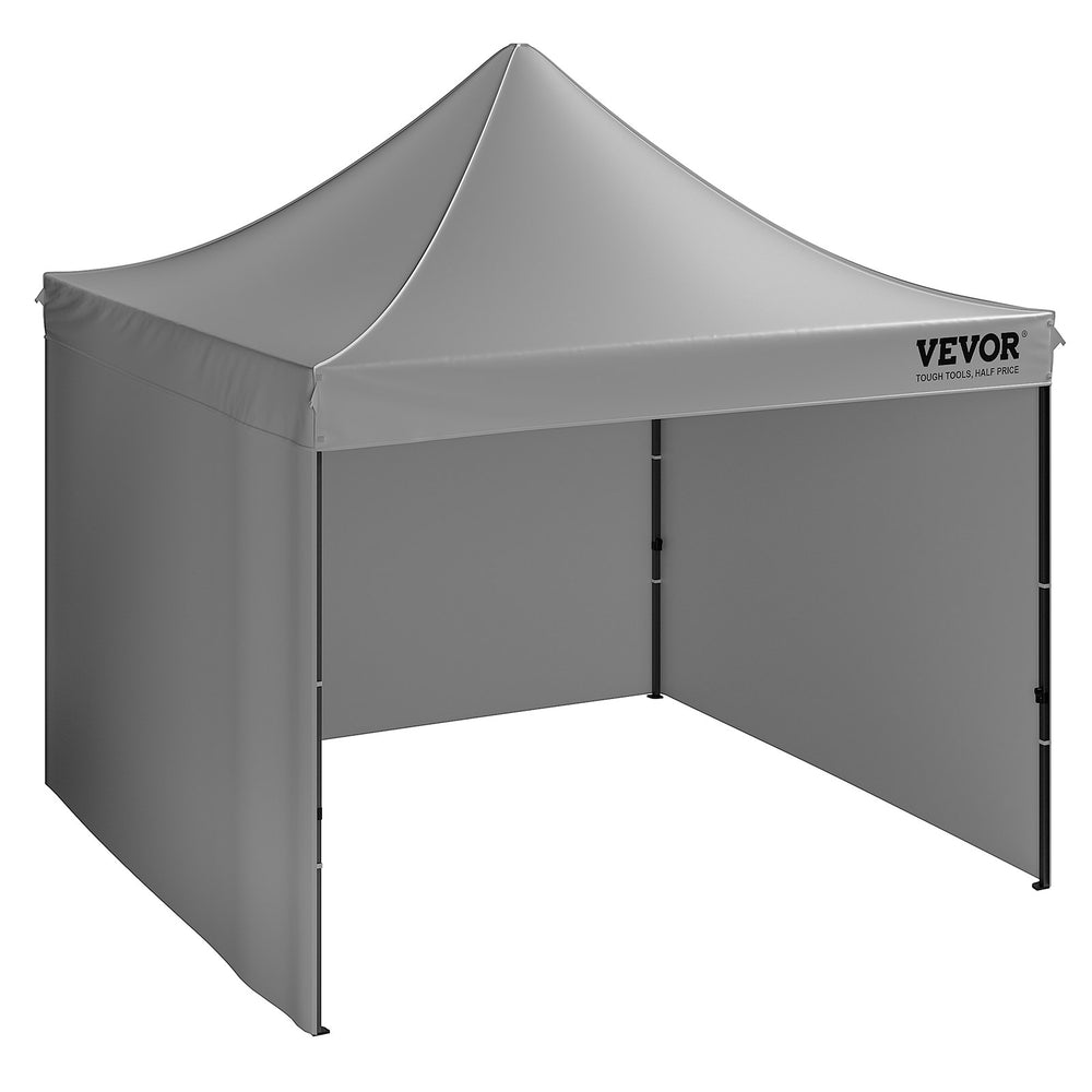VEVOR Pop Up Canopy Tent Outdoor Gazebo Tent 304.8 x 304.8 cm with Sidewalls Dark Gray