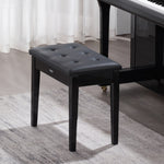 VEVOR Piano Keyboard Bench Storage Padded Seat Wooden Vanity Bookcase Stool 560x350x485mm