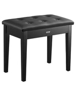 VEVOR Piano Keyboard Bench Storage Padded Seat Wooden Vanity Bookcase Stool 560x350x485mm