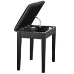 VEVOR Piano Keyboard Bench Storage Padded Seat Wooden Vanity Bookcase Stool 560x350x485mm