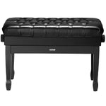 VEVOR Adjustable Piano Keyboard Bench Storage Padded Seat Wooden Bookcase Stool 750x360x515mm