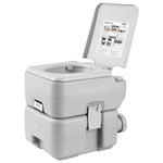 VEVOR Portable Toilet Flush Travel Camping 20.1 L Commode Potty with Carry Bag