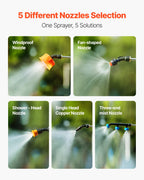 VEVOR Battery Powered Backpack Sprayer, 12L Powerful Electric Backpack Sprayer, 2 Retractable Wands & 5 Nozzles, Adjustable 0-90 PSI, 2 Hour Runtime, Portable Weed Sprayers for Yard Garden Lawn