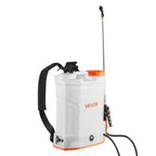 VEVOR Battery Powered Backpack Sprayer, 12L Powerful Electric Backpack Sprayer, 2 Retractable Wands & 5 Nozzles, Adjustable 0-90 PSI, 2 Hour Runtime, Portable Weed Sprayers for Yard Garden Lawn
