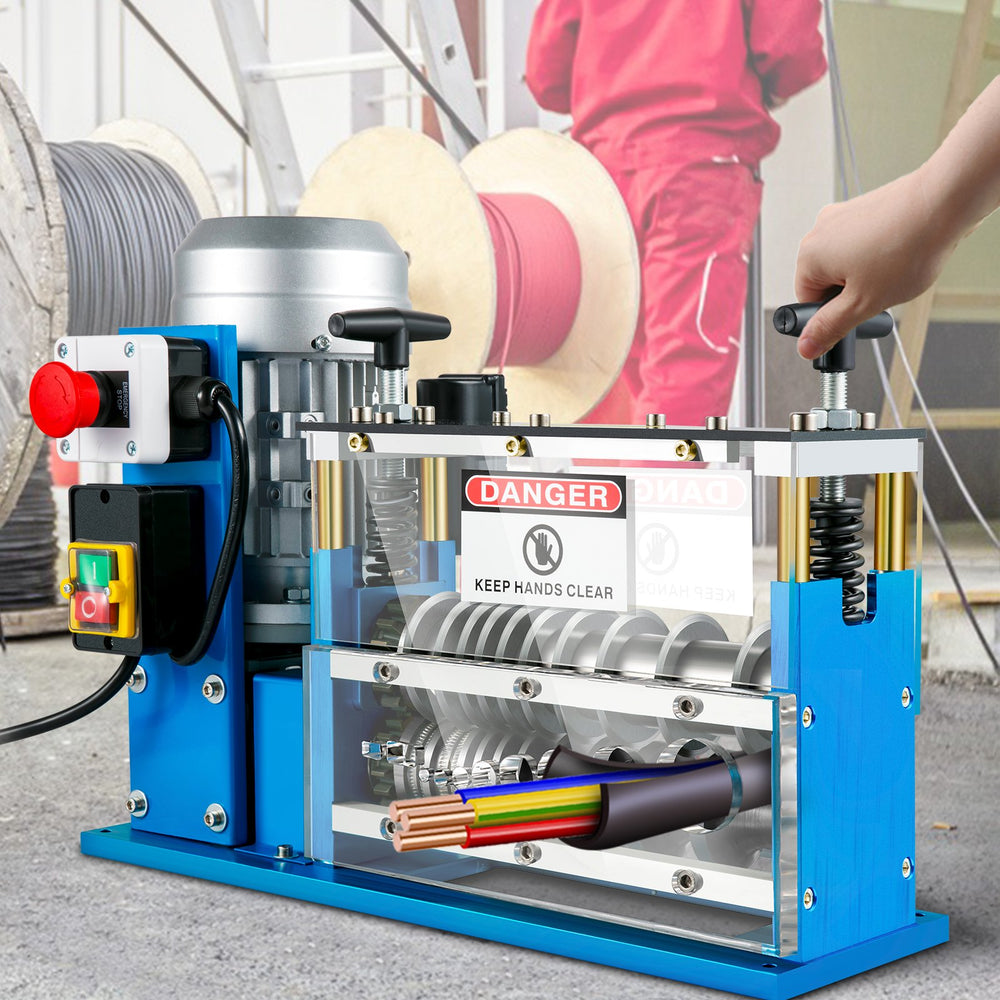 VEVOR Electric Wire Stripping Machine, 1.5-38 mm Automatic Wire Stripping Machine, 11 Channels 10 Blades Cable Stripping Machine, Wire Stripping Tool 2286 cm/Minute, for Recycling Copper Wire