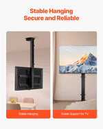 VEVOR Motorized Ceiling TV Mount, TV Wall Mount for 32 to 55 Inch TV, Electric Adjustable Ceiling TV Mount, Motorized Flip Down TV Mount Bracket with Max VESA 24 x 16 in, Fits TVs Up to 120 lbs