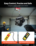 VEVOR Electric Hoist Crane Winch 997.9 kg 9997.4 cm Wireless & 426.7 cm Wired Remote