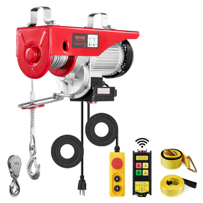 VEVOR Electric Hoist Crane Winch 997.9 kg 9997.4 cm Wireless & 426.7 cm Wired Remote